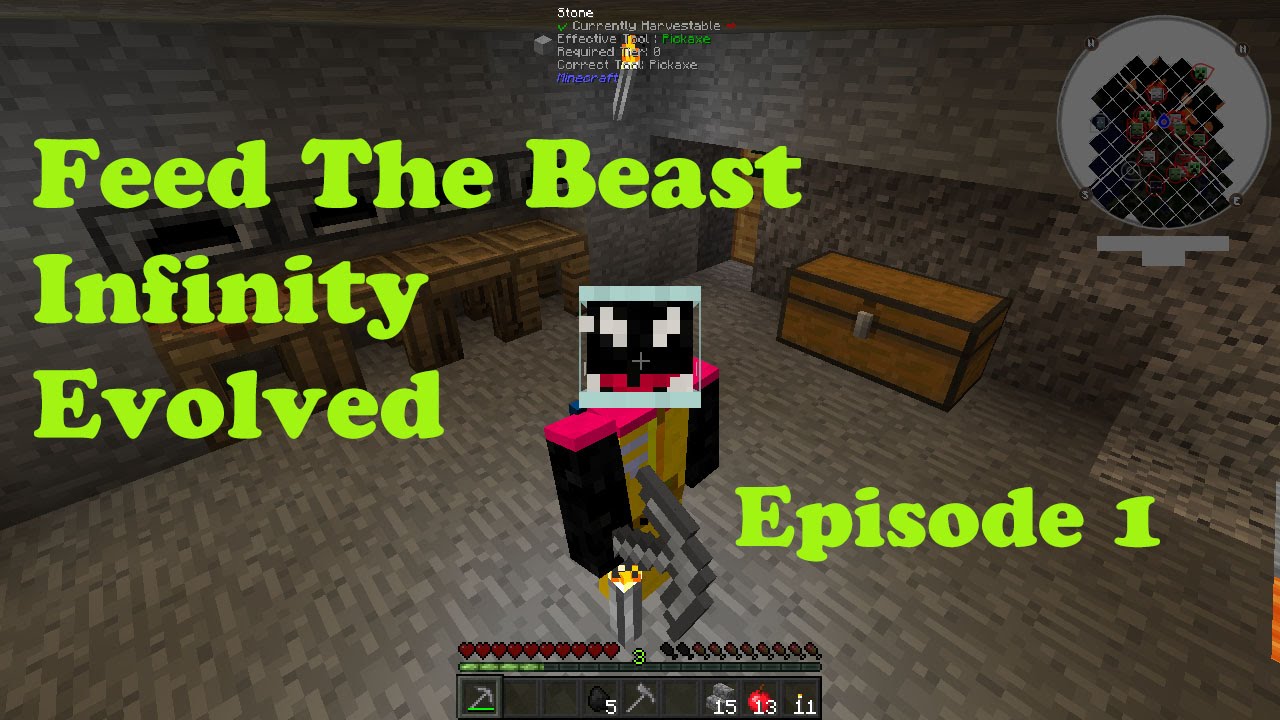 FTB Infinity Evovled - Episode 1 - Expert mode - YouTube
