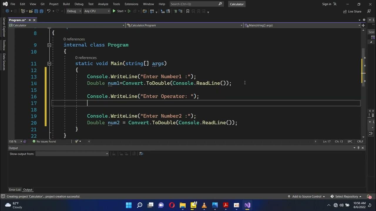 How to Create Simple Calculator usig C and Visual Studio How to