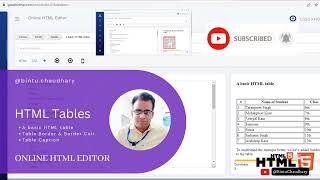 HTML Table in Punjabi | HTML Tables | HTML Tutorials | Online HTML Editor | CSPunjab.Com