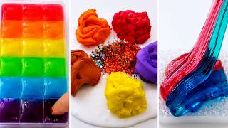 Satisfying Slime Coloring with Pigment, Paint+ More! Mixing Slime Colours ASMR