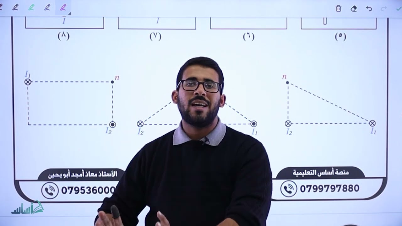 المجال المغناطيسي الناشئ عن التيار - القسم (2) || فيزياء التوجيهي - المنهاج الجديد جيل 2005 || (101)