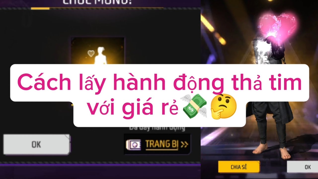 Cách lấy hành động thả tim với giá rẻ🤔💸 | Free Fire | Super Ray