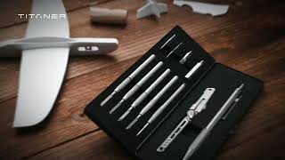 9-in-1 Titanium Modular Pen &amp; Knife | Ultimate EDC Multi Tool (Precision Cutting, Writing)