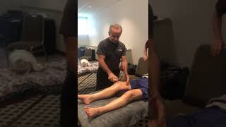 Has not been able to straighten the knee in 30 years! Techniques with James Waslaski
