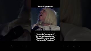 Lady Gaga Singing With Toad Screaming In The Background, what do you hear?😂 #ladygaga