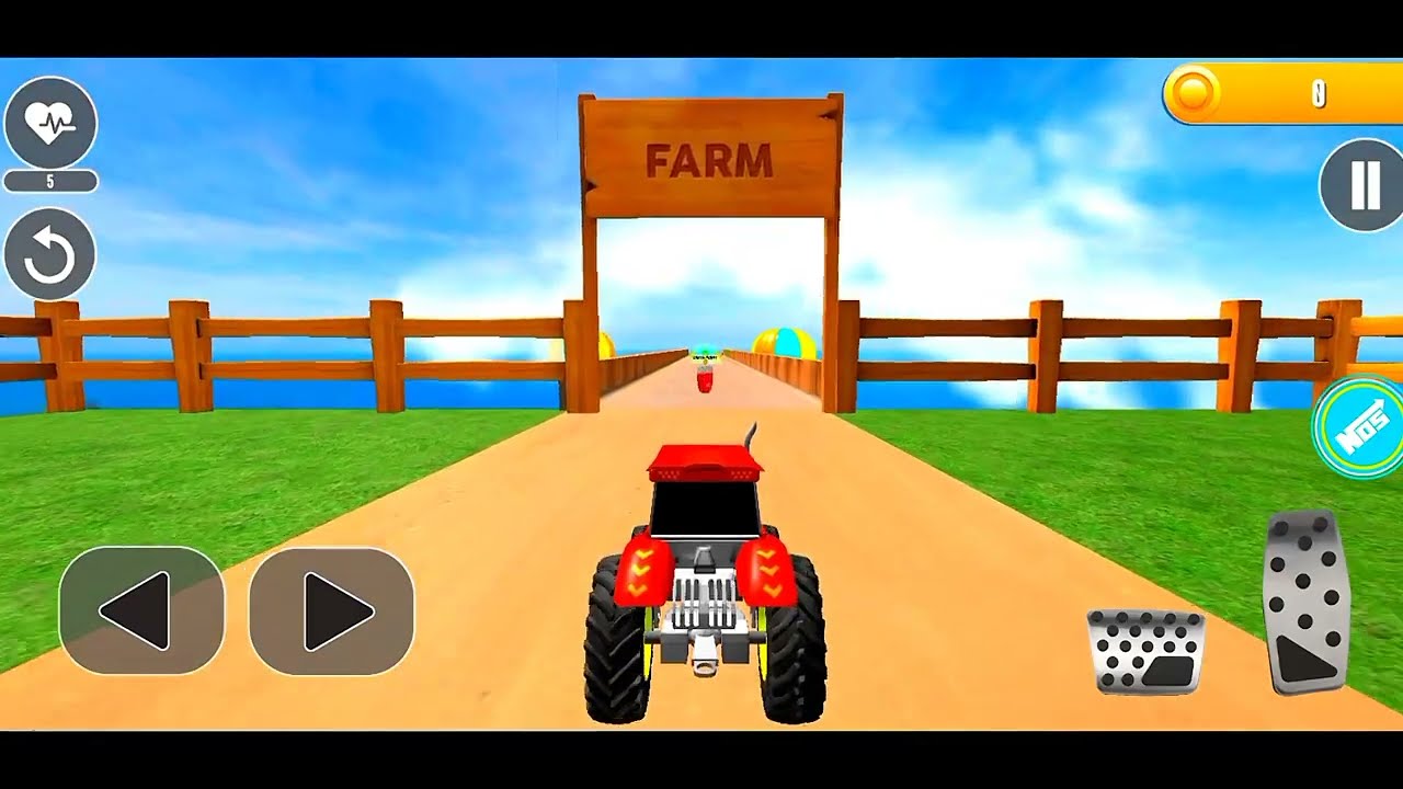 Mega Ramp Tractor Stunt Game || Tractor Game 3d 
