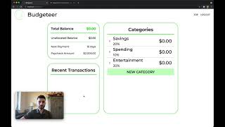Budgeteer Finance Demo Walkthrough