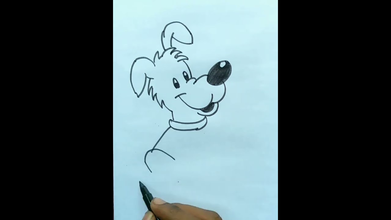 how to draw funny dog/funny Dog drawing easy