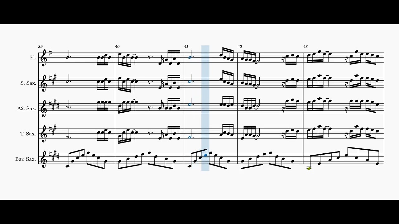 さよなら／オフコース FSATB サックスアンサンブル