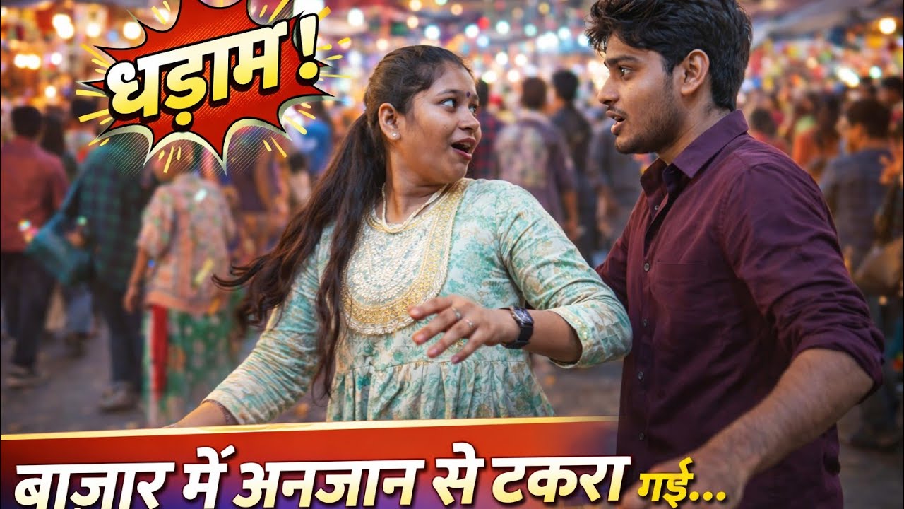 Ladke se takra gyi 😂😲😆#saport #ladka #kolhuibazar #marketing 