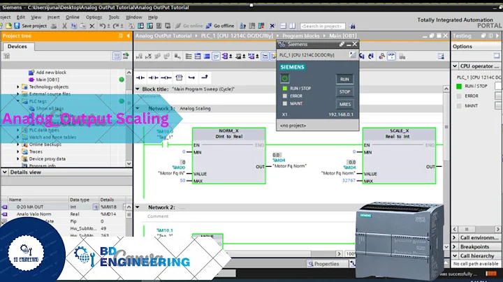 Analog Output Scaling || TIA Portal