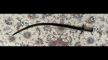 A Persian shamshir with patterned crucible steel blade