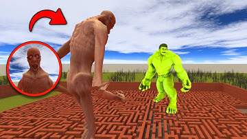 GIANT SCP 096 VS HULK IN MAZE? In Garry