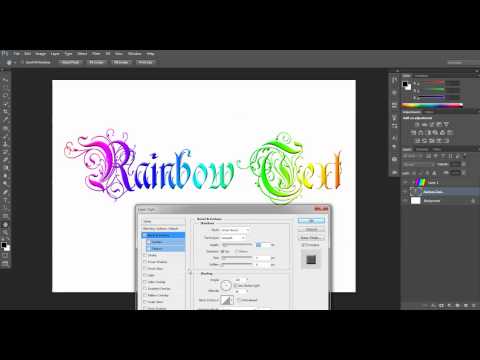 Rainbow Text Tutorial - Adobe Photoshop CS CS CS