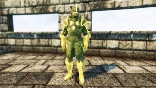 Skyrim SE Mods - Woodland Gold - Glass - Armor Full Set - (PS4/XBOX1)