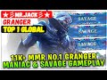 11K+ MMR NO.1 GRANGER MANIAC &amp; SAVAGE GAMEPLAY [ Top 1 Global Granger ] ★彡Mr.Jack彡★ - Mobile Legends