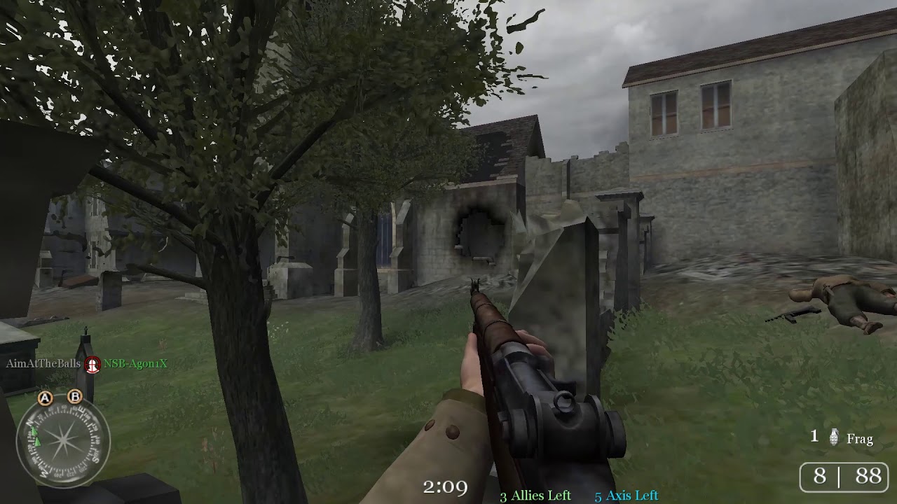 Call of Duty 2 - 1v5 ace clutch (NSB - HK)