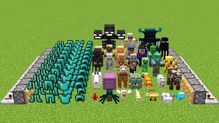 X910 diamond armor and all mobs in Minecraft combined