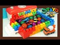 Bauen Sie einen matschigen Mesh-Ball-Spielplatz l Schwerfahrzeuge Lego Play l Tayo der kleine Bus