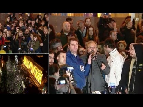 საპროტესტო აქცია რუსთაველზე