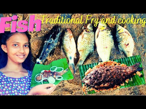 Village Canal Fish Best Tasting Fry and Traditional Fish Curry Recipe Cooking in Village Tasty.