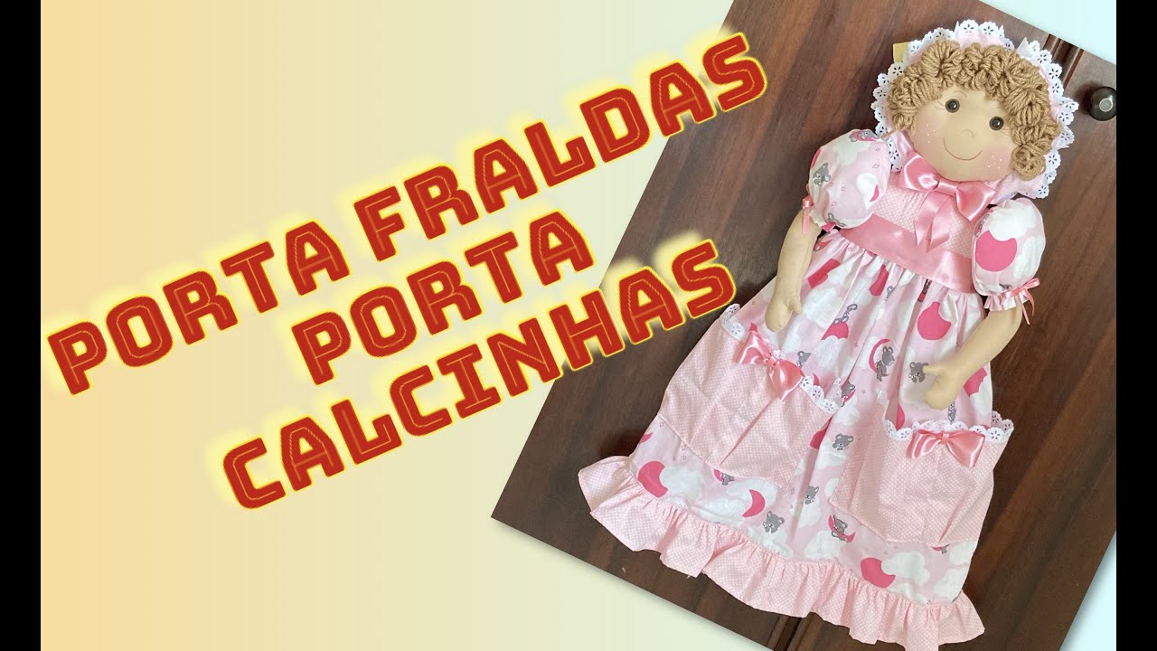 Porta fraldas e porta calcinhas boneca Laura
