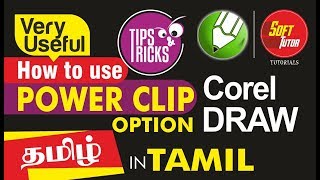 How to use POWER CLIP Option | Tips and Tricks | Corel Draw in Tamil Tutorial | Soft Tutor screenshot 4