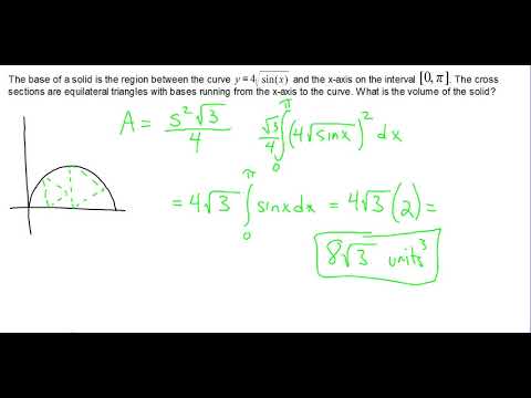 Volume of Solids Using Cross Sections
