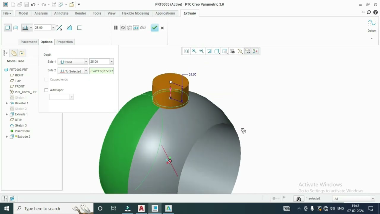 Tap Pipe Assembly | Creo