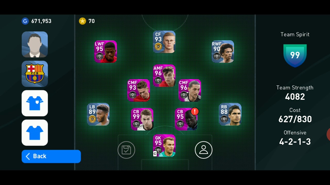 Formasi manager terbaik bertahan dan menyerang PES mobile