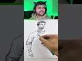 Desenhando o Ronaldo em uma única linha! ⚽️