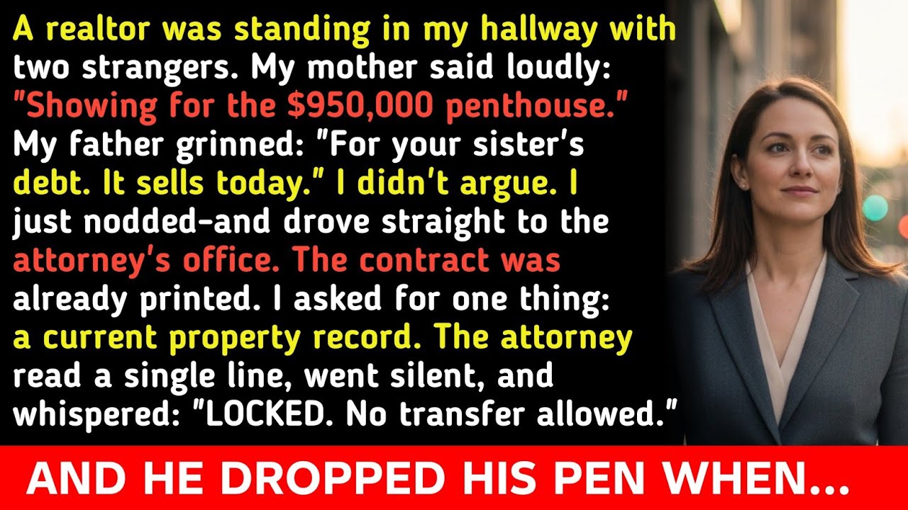 A realtor was standing in my hallway with two strangers. My mother said loudly: 