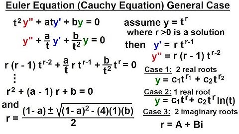 Differential Equation - 2nd Order (66 of 84) Euler Eqn. (Cauchy Eqn.) General Case