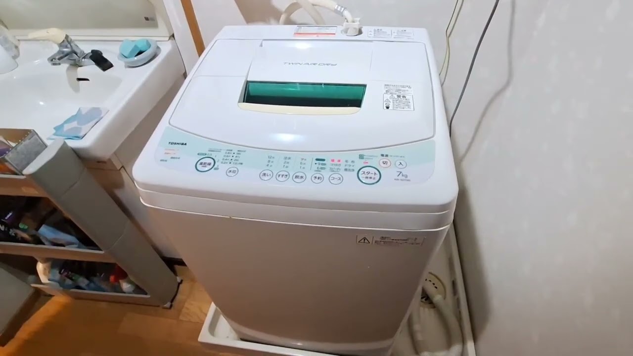買い替え済】TOSHIBA 洗濯機 異音 - YouTube