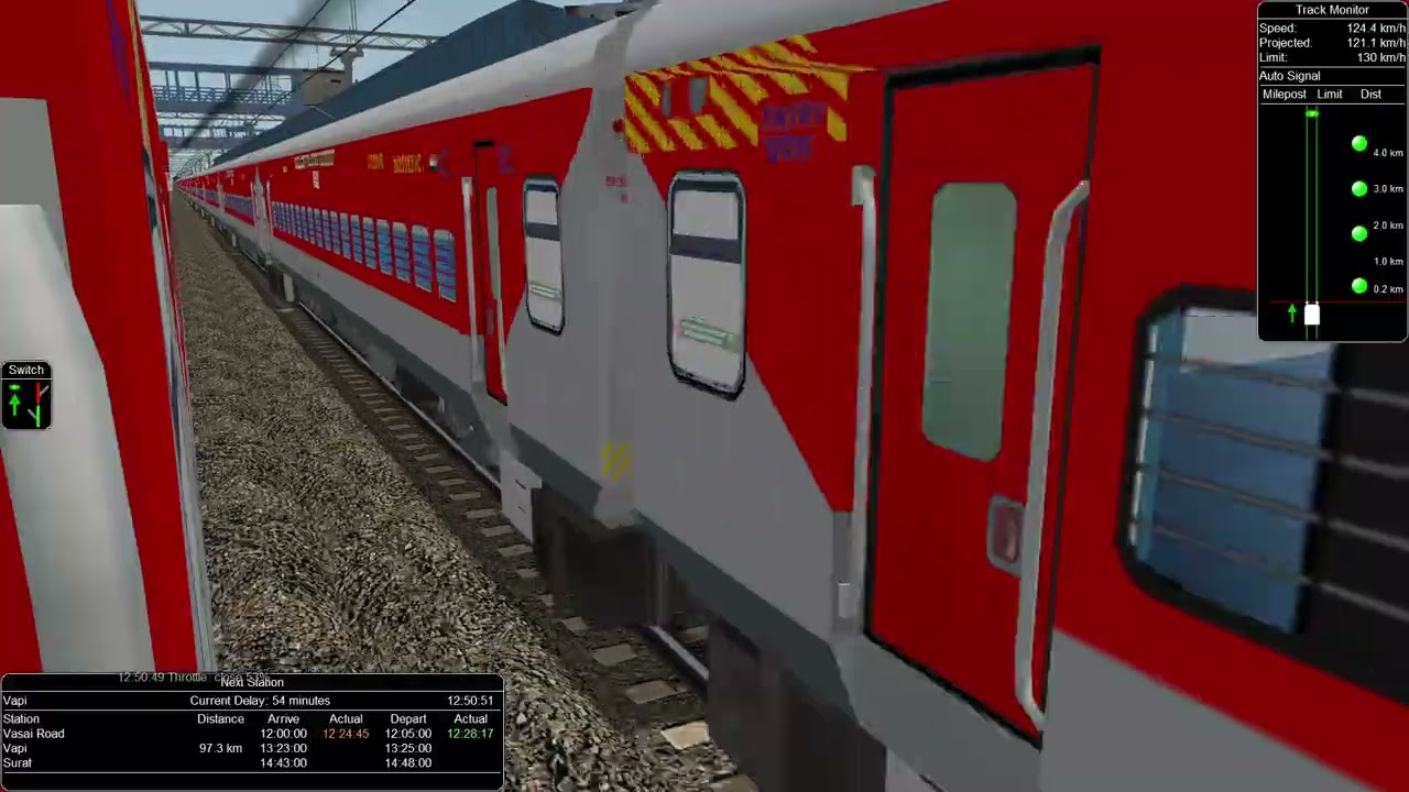 14805-Yesvantpur-Barmer-AC Express Pune to Vadodara  Part 2 [Vasai to Surat CR to WR curve crossing]