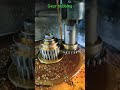 Gear hobbing #gear #machinery #machinery #teeth #tools
