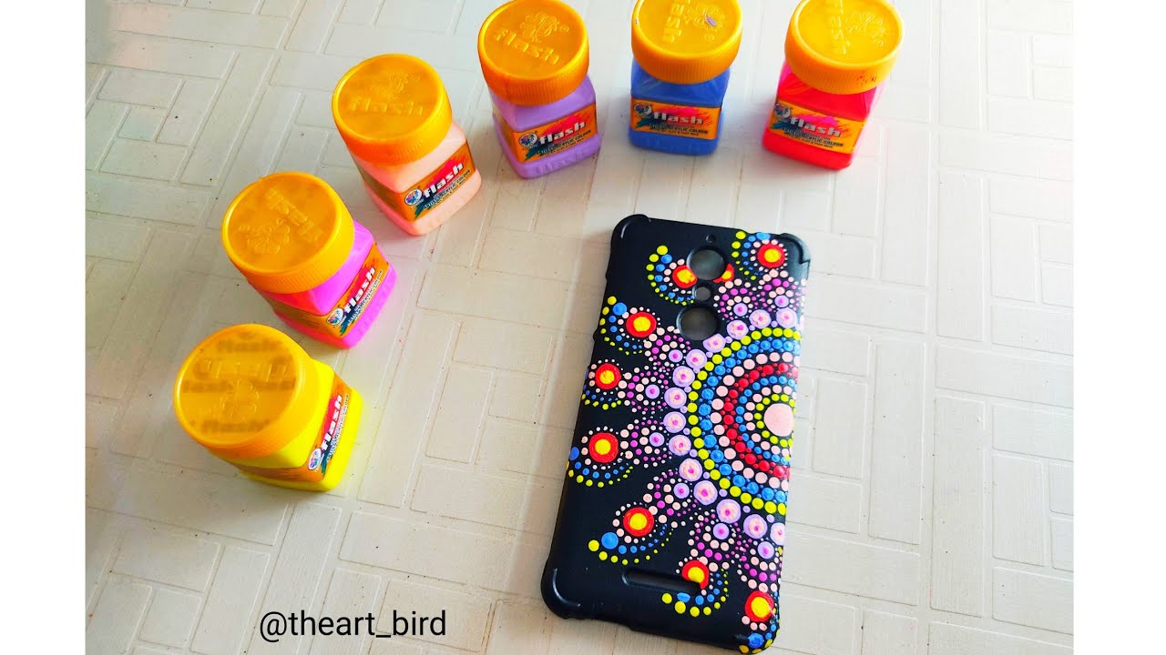 Dot Mandala Art on a Mobile Cover l Diy Mobile cover l Making Old phone