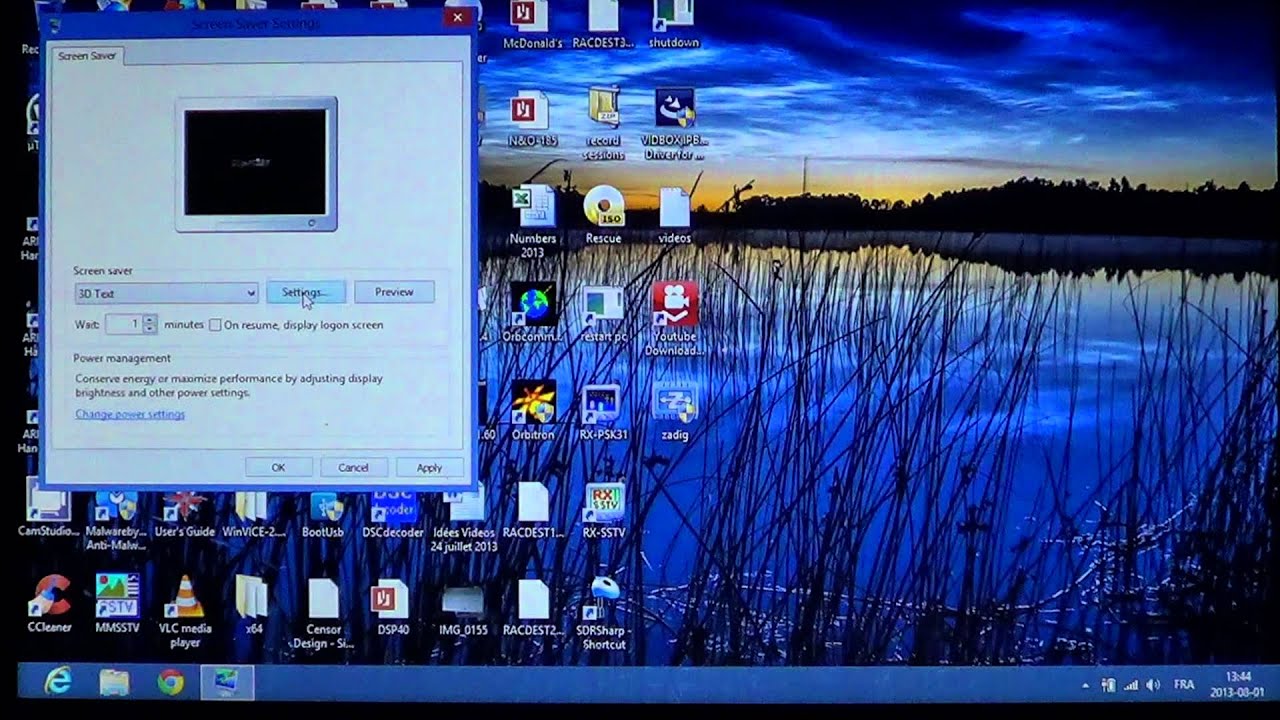 Windows 8 How To Change Screen Saver Settings Youtube