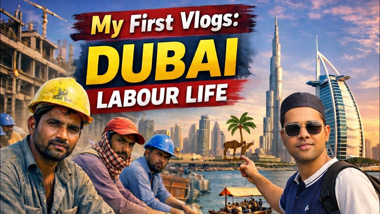 My First Vlogs | Dubai Journey Begins | Labour Life & Dreams 🇦🇪
