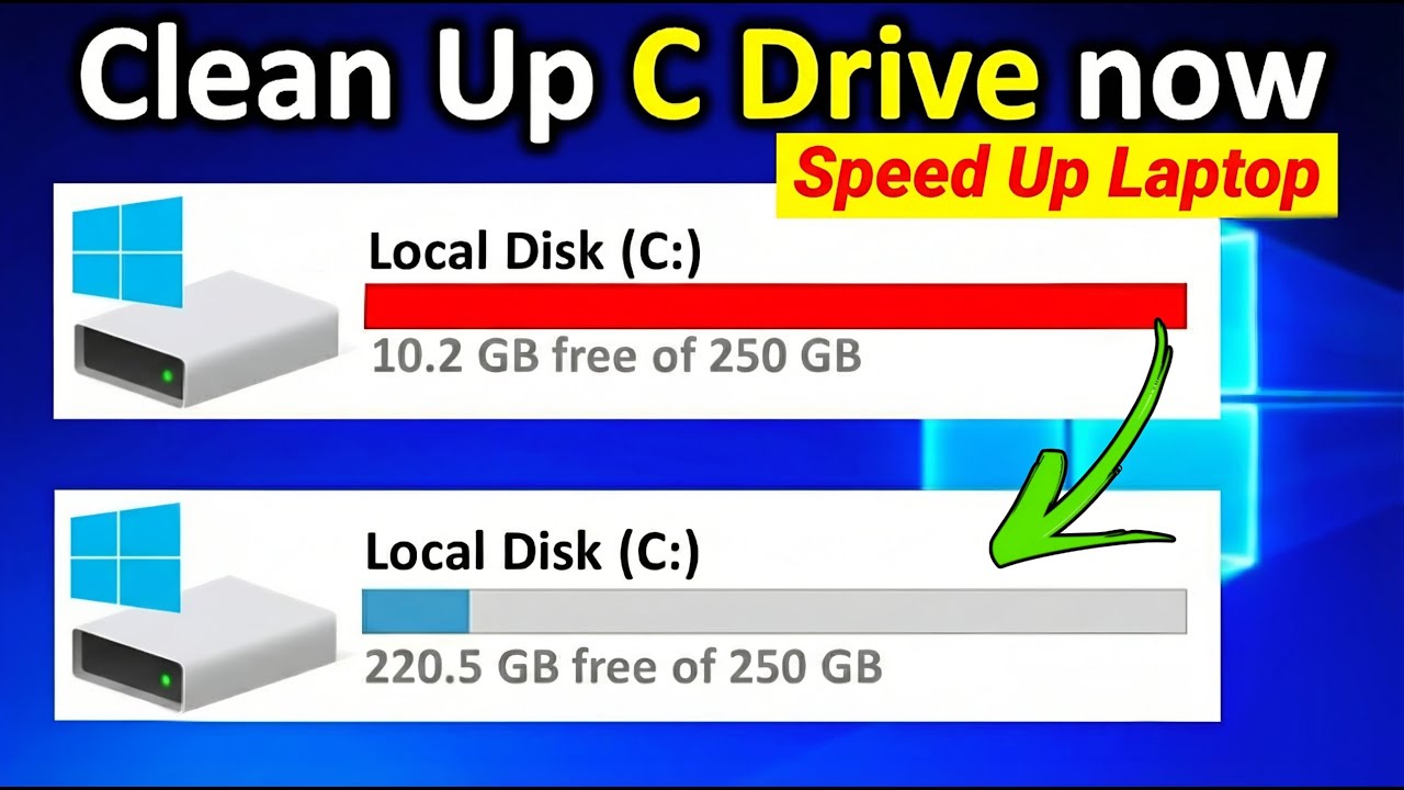 Free Up Storage Space and Make Your PC Faster! 🔥 How to Clean C Drive ...