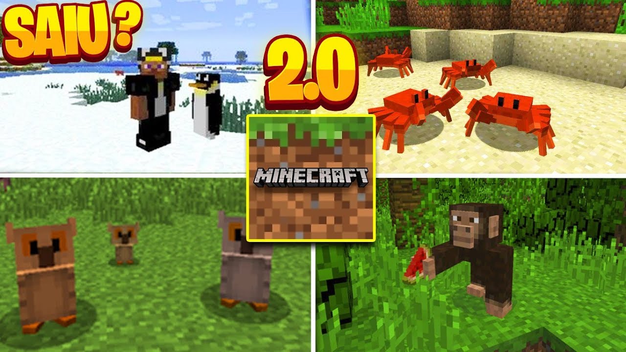 NOVOS ANIMAIS ADICIONADOS NO MINECRAFT !! - UNNAMED ANIMAL MOD 1.16.5 