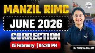 RIMC June 2026 Correction Class | English Grammar for RIMC Entrance by Sheena Ma’am