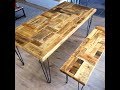 DIY : #Tutoriel Création/Fabrication/Réalisation plateau de #table vintage en bois de récupération