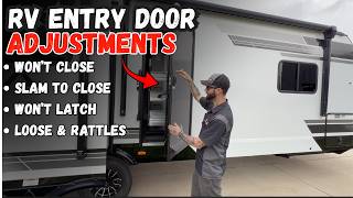 RV entry door adjustments - 5 minute fix!