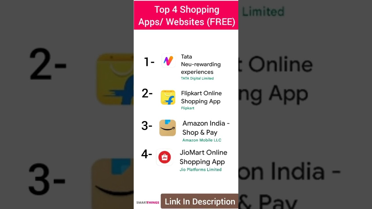 Top 4 Online Shopping Apps For FREE | Smart Things
