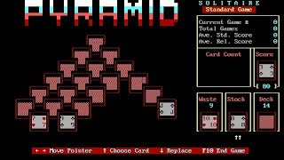 Pyramid Solitaire v3.01 (Dos game 1991) screenshot 1