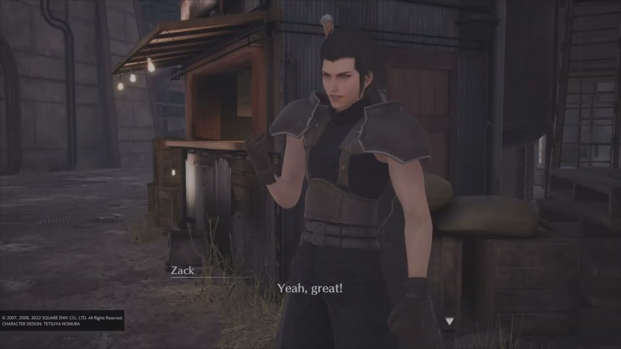 FINAL FANTASY 7 Crisis Core Reunion Chapter 6 Sector 5 Slums Church Entrance PS5 Cutscene