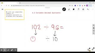6.2 Estimating Decimal Quotients