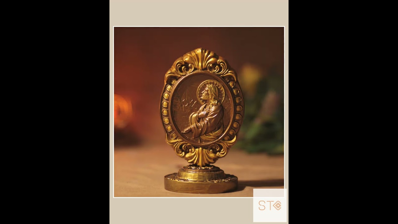 Jesus Sacred Heart Table Top Wood Carving Vintage Style Lord Jesus Christ Idol Catholic Art Churc...