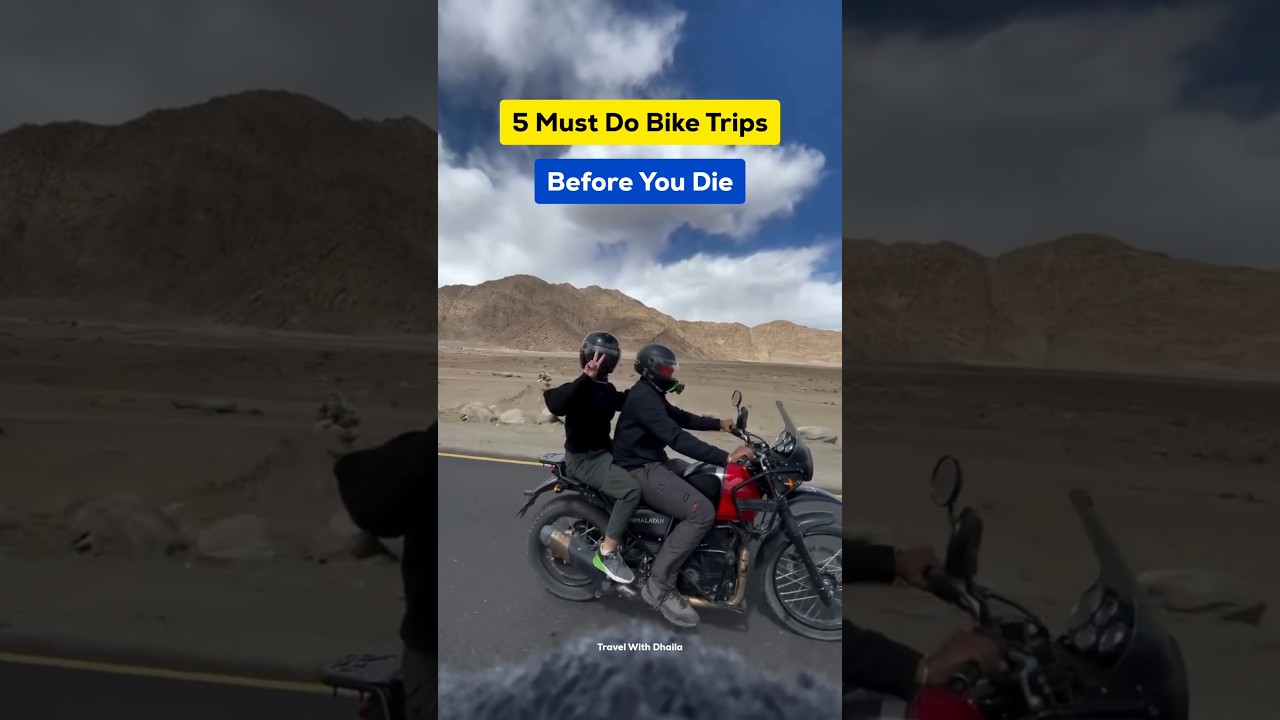 Top 5 Bike Trips in India You must Do Before You Die 🔥🇮🇳 #travel #shorts Top 5 Bike Trips in India You must Do Before You Die 🔥🇮🇳 #travel #shorts